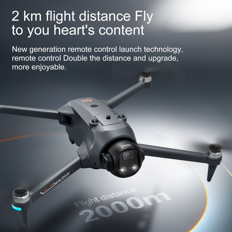 Photography Prompt - GPS搭載ドローン、5G対応、高画質空撮、ブラシレスモーター、障害物回避機能、ペイロード投下機能、画面付きリモコン、音声ガイダンス機能付きRCクアッドコプター。