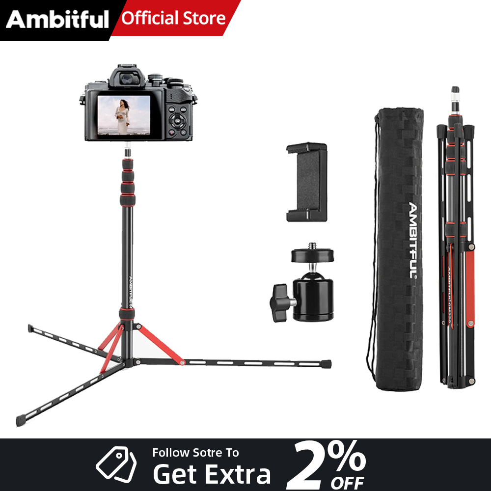 Photography Basics - Ambitful GM220 写真撮影用照明スタンド 1/4インチネジリング フィルライトスタンド 調節可能な三脚