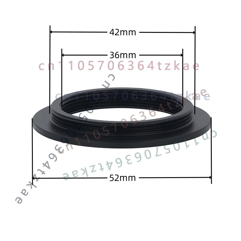 Lens Adapter Ring - M36-M42 フランジレンズアダプターリング 1個。内ネジM36*1を外ネジM42*1に変換。
