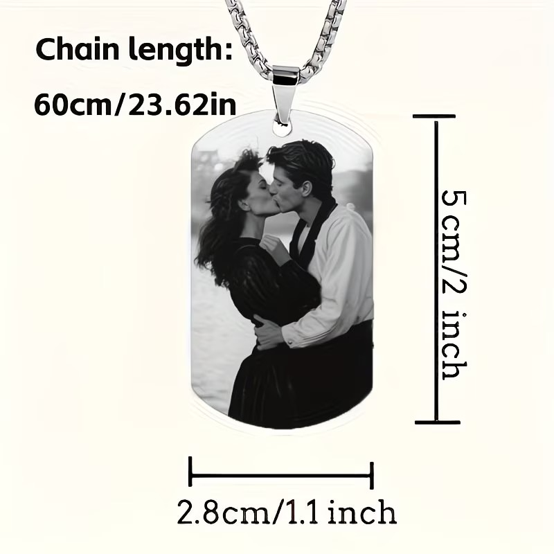 愛を込めて刻印されたカスタムネックレス：両面カップル写真ペン - Photographic Memory のレビューと価格
