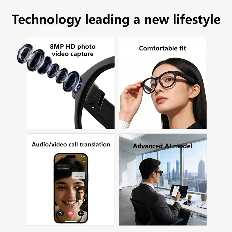 新製品 800W ピクセル AI スマートグラス TikTo - Photography Videos Free のレビューと価格