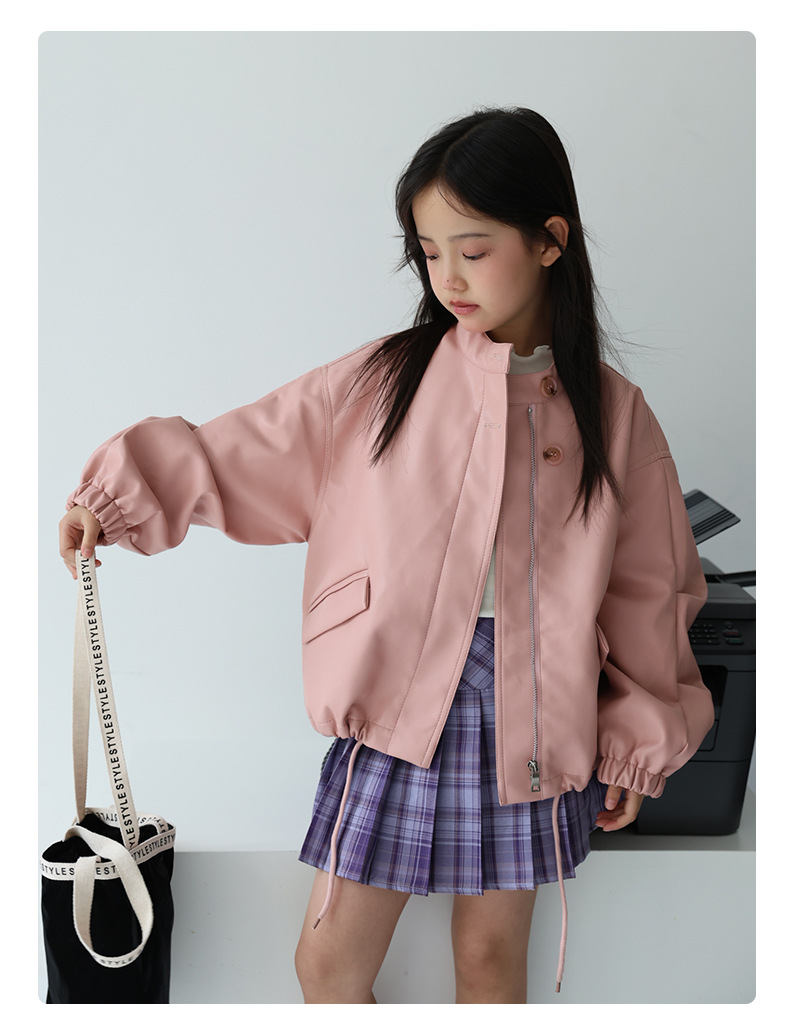 2-12Y 女の子甘い黒ピンクロックオートバイ Pu レザー - Photography Design のレビューと価格